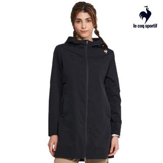 【LE COQ SPORTIF 公雞】官方直營 防潑水休閒經典防風外套 男女款-黑色-LWS63305