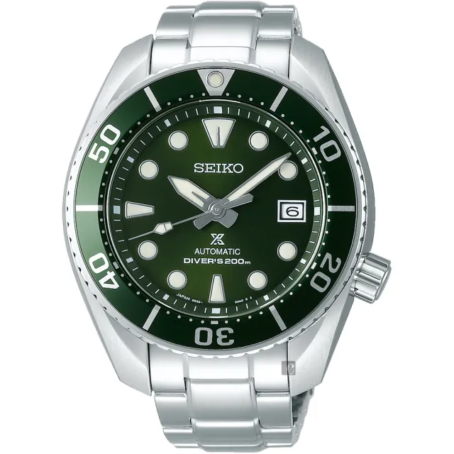【SEIKO 精工】PROSPEX 水鬼 200米潛水機械錶-綠水鬼/45mm 開學禮 送禮 推薦(6R35-00A0G  SPB103J1)
