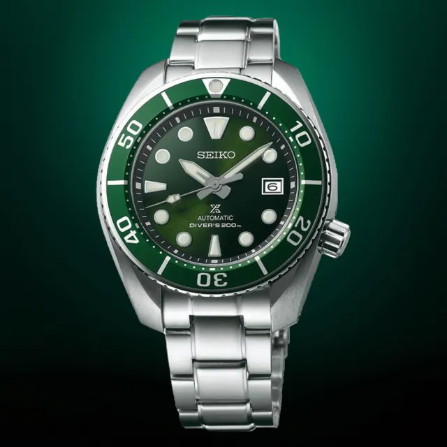 【SEIKO 精工】PROSPEX 水鬼 200米潛水機械錶-綠水鬼/45mm 開學禮 送禮 推薦(6R35-00A0G  SPB103J1)