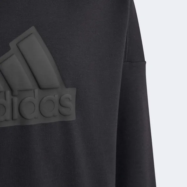 【adidas 愛迪達】LOGO 連帽上衣 童裝 HR6301