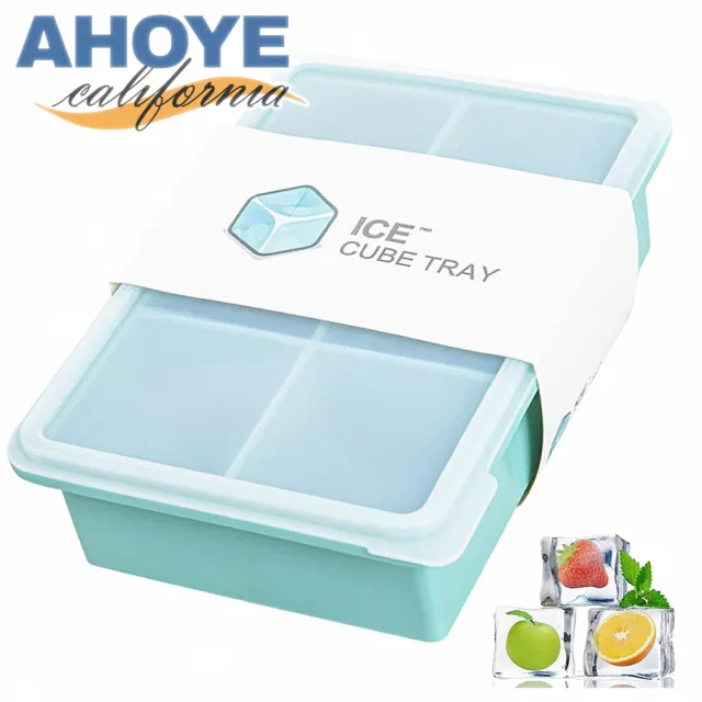 【AHOYE】食品級矽膠副食品分裝盒 6格(製冰盒 寶寶餐具 矽膠保鮮盒)