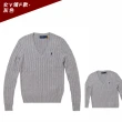 【RALPH LAUREN】RL POLO 經典圓領刺繡小馬麻花針織毛衣 上衣-女-多色組合(舒適保暖/平輸品)