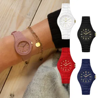 【Ice-Watch】Generation世代系列 搶眼吸睛燙金耀眼錶盤 三針矽膠腕錶