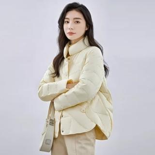 【巴黎精品】現貨+預購 真羽絨90%白鴨絨羽絨外套羽絨衣夾克(保暖輕薄簡約立領短款女外套3色a1dj26)