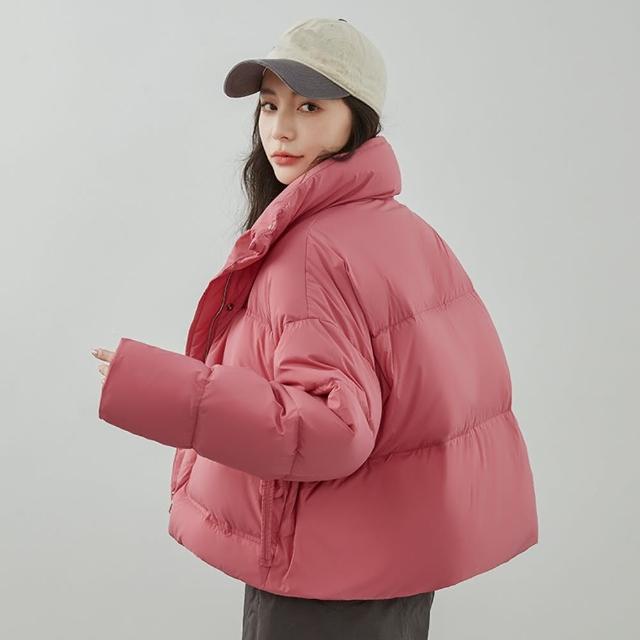 【巴黎精品】現貨+預購 真羽絨90%白鴨絨羽絨外套羽絨衣夾克(保暖立領短版雙口袋女外套3色a1dj22)