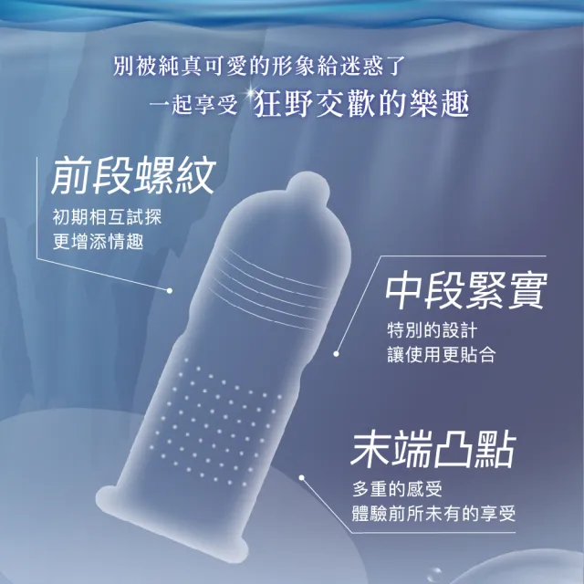 【UNIDUS】動物系列保險套-瘋狂企鵝 三合一型 12入/盒
