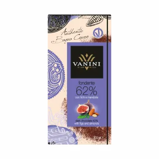即期品【VANINI】62%醇黑無花果&杏仁夾心巧克力(100g效期20240322)