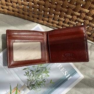 【FOCUS】經典簡約5卡透明窗拉鍊真皮男短夾FTB2288(義大利植鞣革/頭層牛皮/男皮夾)