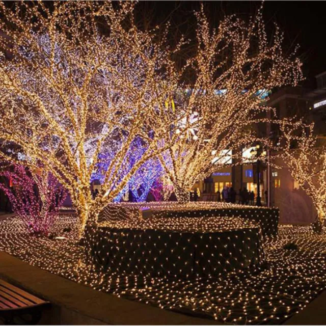 【May Shop】兩入組  LED太陽能燈串戶外花園庭院裝飾防水小彩燈(聖誕燈 氛圍燈)