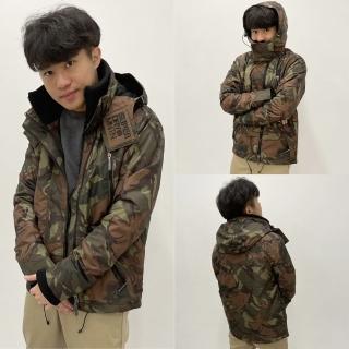 【Superdry】叢林設計 男外套 迷彩 防風衣 連帽 外套 三拉鍊 防風外套 平輸品(防風外套9317ET4)