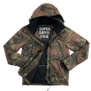 【Superdry】叢林設計 男外套  迷彩 防風衣 連帽 外套 三拉鍊 防風外套 平輸品(防風外套)