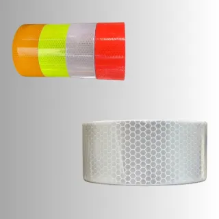 反光膠帶 50mm×9M 蜂巢膠帶 警示膠帶(警示膠帶 夜間照明 安全防護)