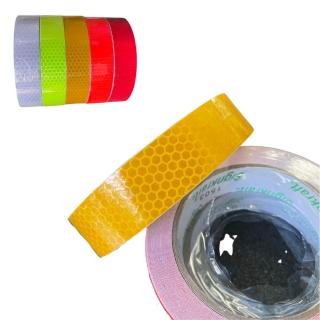 反光膠帶 25mm×9M 蜂巢膠帶 警示膠帶(警示膠帶 夜間照明 安全防護)