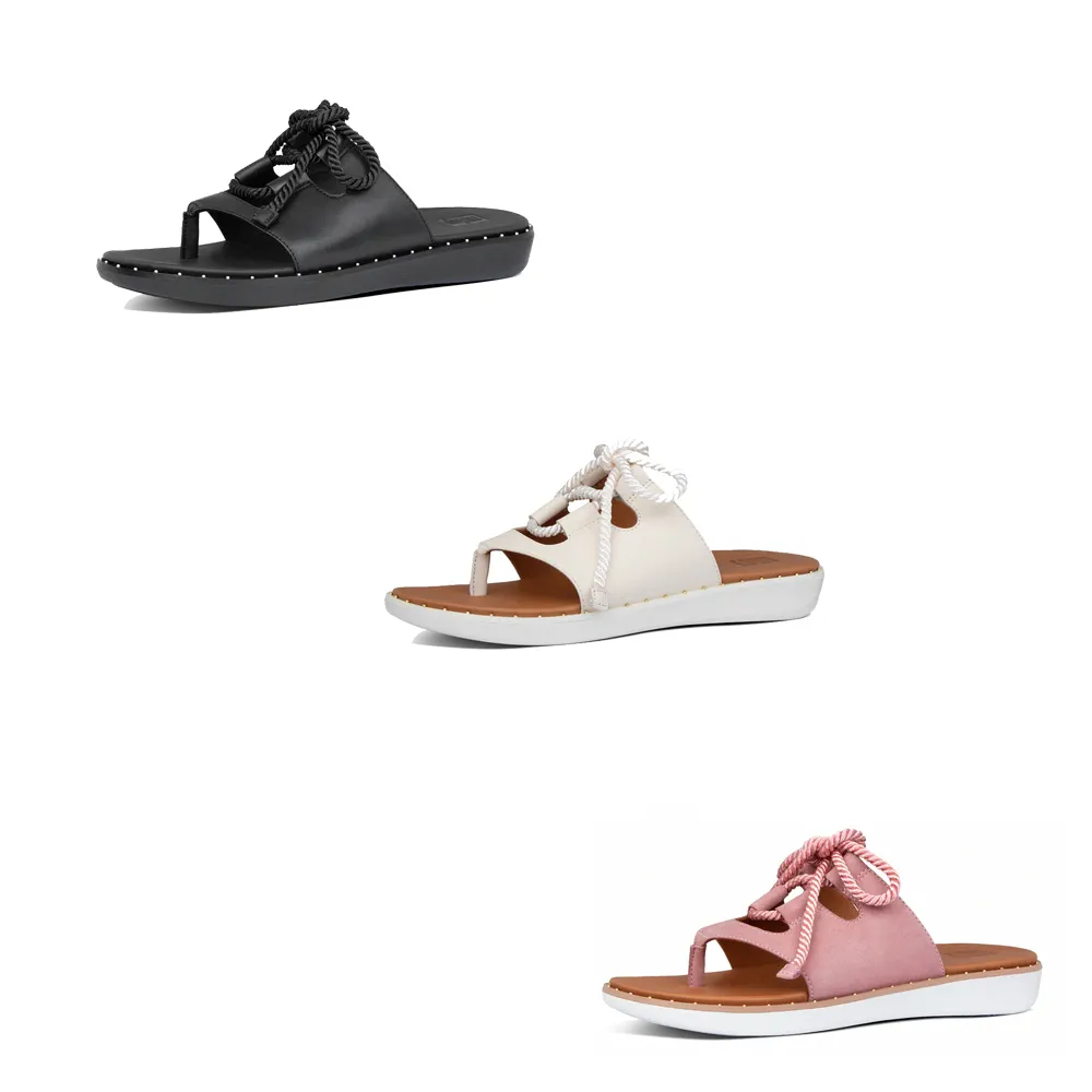 【FitFlop】FELICITY LACE-UP LEATHER TOE-THONGS 海洋風綁帶設計夾腳涼鞋-女(共三色)