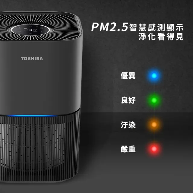 【TOSHIBA 東芝】PUREGO UV抗菌除臭空氣清淨機 CAF-A400TW-H 適用5-8坪