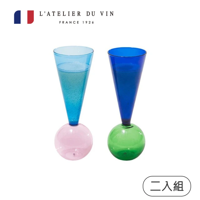 L’ATELIER DU VIN Le Duo泡泡慶典香檳杯2入禮盒(法國百年歷史酒器品牌)