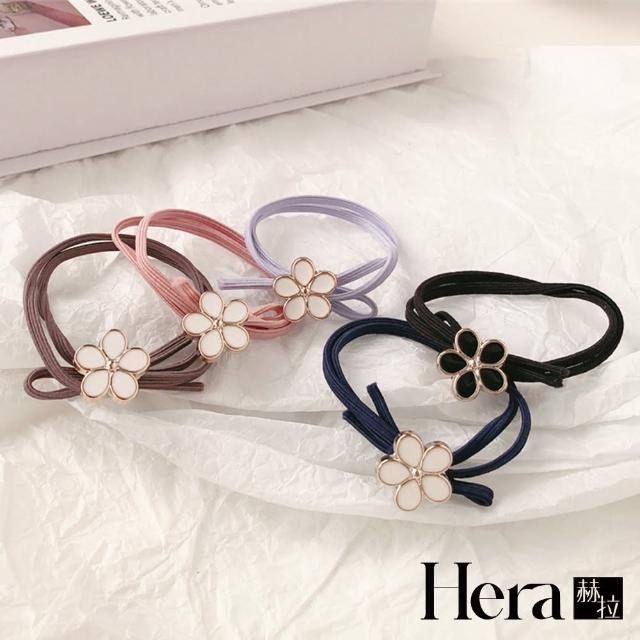 【HERA 赫拉】ll現貨ll韓版蝴蝶結五瓣花髮繩/髮圈-5入組(髮飾 髮圈)