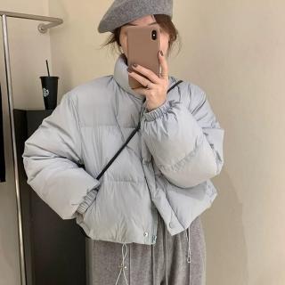 【巴黎精品】現貨+預購 真羽絨90%白鴨絨羽絨衣羽絨外套(保暖短款立領蓬鬆寬鬆女外套7色a1do23)