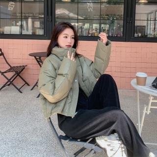 【巴黎精品】現貨+預購 真羽絨90%白鴨絨羽絨衣羽絨外套(保暖短版立領皮面百搭女外套5色a1do43)