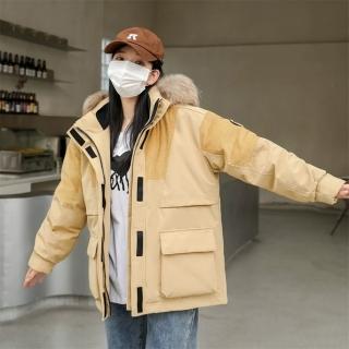 【巴黎精品】現貨+預購 真羽絨90%白鴨絨羽絨衣羽絨外套(保暖貉子毛領連帽加厚女外套2色a1do45)