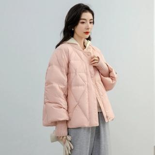 【巴黎精品】現貨+預購 真羽絨90%白鴨絨羽絨衣羽絨外套(保暖短款棒球領螺紋袖口女外套5色a1do46)