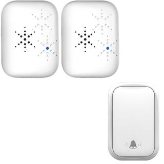 【u-ta】雙接收器款-按壓發電無線門鈴AF1(門扭免裝電池)