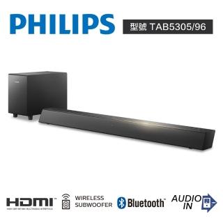 【Philips 飛利浦】藍牙聲霸soundbar 家庭劇院(TAB5305/96)