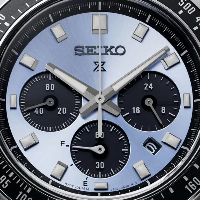 【SEIKO 精工】PROSPEX SPEEDTIMER 冰藍熊貓錶 太陽能三眼計時手錶 618年中慶 推薦(SSC935P1/V192-0AH0U)