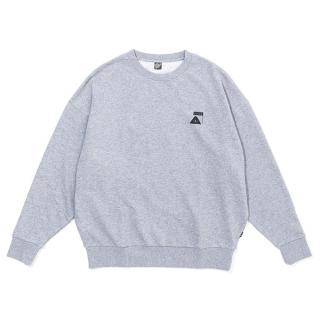 【POLER STUFF】日本限定 SUMMIT CREW /厚寬版大學TEE /休閒上衣(淺灰)