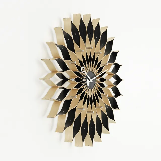 【北歐櫥窗】Vitra Sunflower Clock 旭日花掛鐘(金)