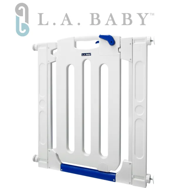 【L.A. Baby】幼兒安全門欄/圍欄/柵欄(純白色/附贈一片延伸件)