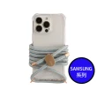 【韓國ARNO】Samsung Galaxy 全型號BASIC透明手機殼+灰藍色背帶150cm組合
