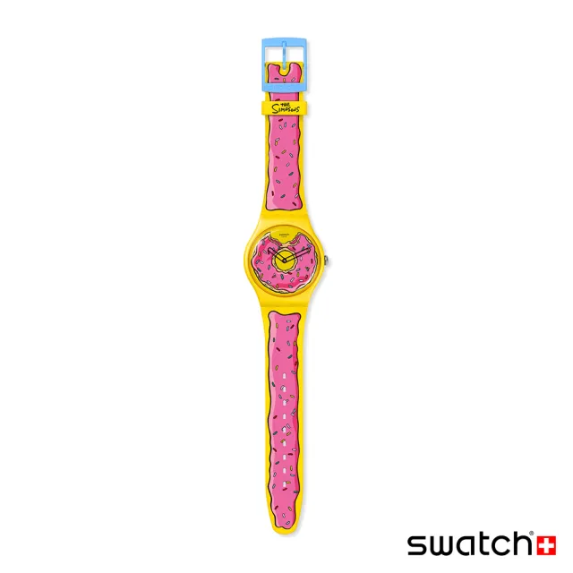 【SWATCH】辛普森家族聯名錶系列手錶 辛普森家族來了! Simpsons Donut 甜甜圈 瑞士錶 錶(41mm)