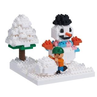 【nanoblock 河田積木】NBH-165 雪中玩耍