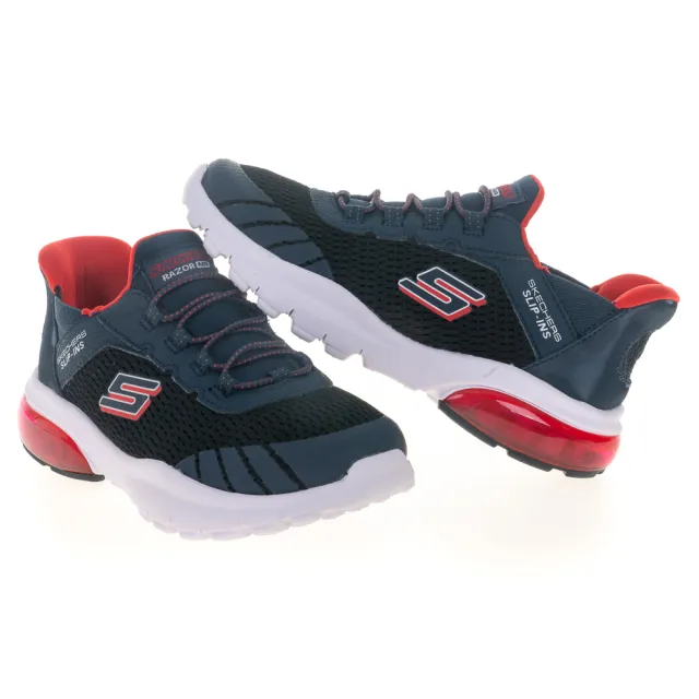 【SKECHERS】男童系列 瞬穿舒適科技 RAZOR AIR(403839LBKNV)