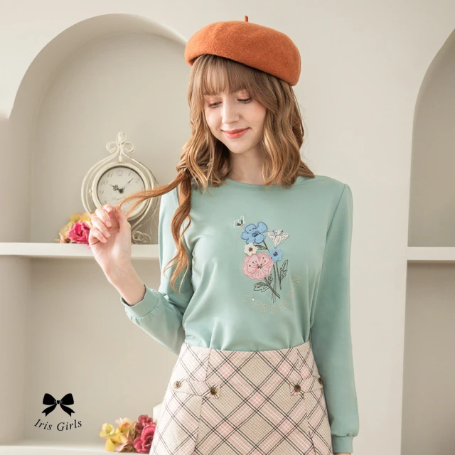 Iris Girls 艾莉詩Iris Girls 艾莉詩 甜美特調花朵棉質上衣(35942)