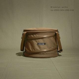 【BROOKLYN WORKS】多功能彈簧保冰 保溫桶包 棕色(收納便利 容量1.5L 保冰保溫 收納便利)