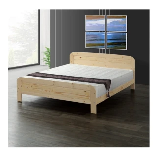 【MUNA 家居】5尺白松木涼板床組含獨立筒彈簧床(雙人床 床台)