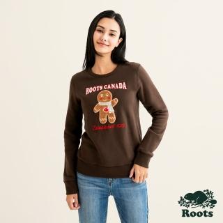 【Roots】Roots 女裝-經典傳承系列 可愛動物圓領上衣(可可棕)
