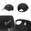 【NIKE 耐吉】棒球帽 Club Swoosh Cap 男款 黑 白 刺繡 可調式帽圍 帽子 老帽(FB5369-010)