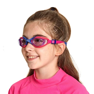 【Zoggs】青少6-14歲音速AIR氣墊防霧泳鏡-粉色(泡湯/溫泉/游泳/衝浪/玩水/海邊)