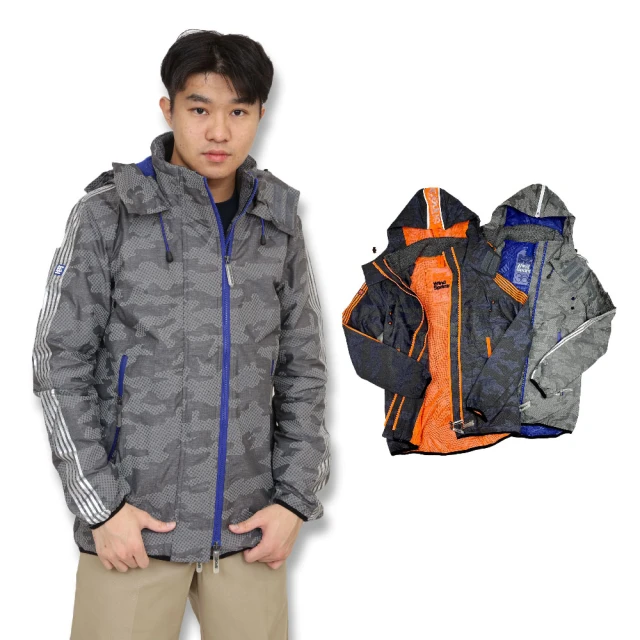 Superdry 男外套 迷彩 網眼 外套 連帽 防風外套 運動 雙拉鍊 透氣 風衣 平輸品(風衣)