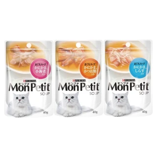 【MonPetit 貓倍麗】極品鮮湯 40g*48包組(貓餐包/貓濕糧 副食 全齡貓)