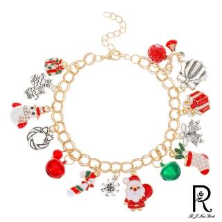 【RJ New York】聖誕串珠撞色紅綠麻花晶鑽手鍊(6款可選)
