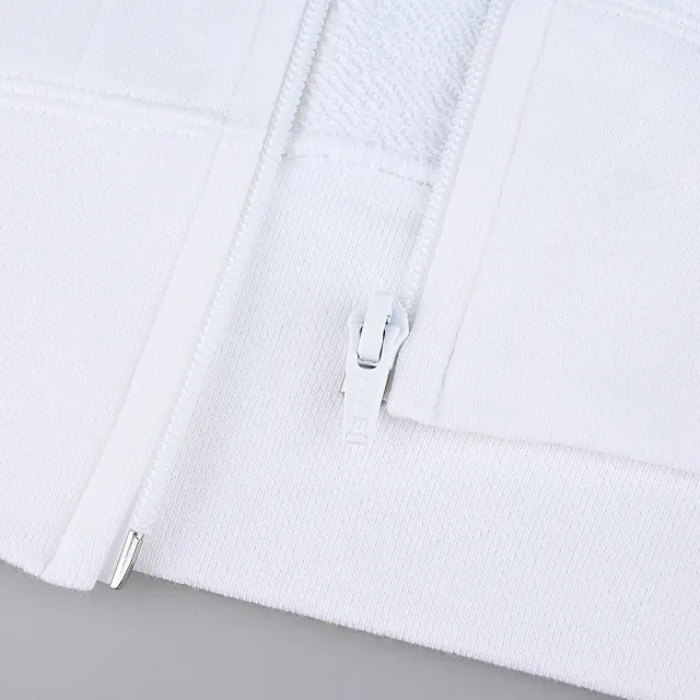 【Comme Des Garcons CDG】Comme Des Garcons Play愛心刺繡LOGO連帽外套(白x紅/女款)