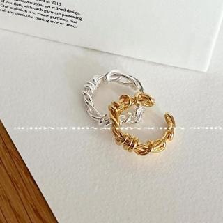 【SCHON】打結多線條開口戒(特降 通體925銀 韓國Ins博主推薦款 不規則扭線打結設計 交換禮物)