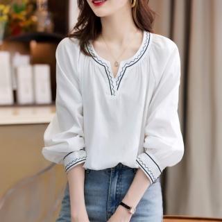 【ONEY 歐妮】★OL寬鬆泡泡袖上衣(休閒/正式/女裝/長袖)