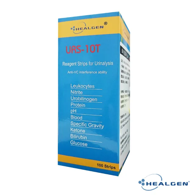 【Healgen】寵物尿液檢測分析試紙-100支入/筒(10項測試 貓狗照護 尿液檢測)