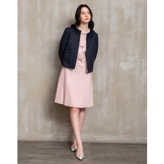 【perng yuh 芃諭名品】亮采迷人 緹花暗紋 鋪棉短外套(2023 AW Collection｜2C秋冬系列)