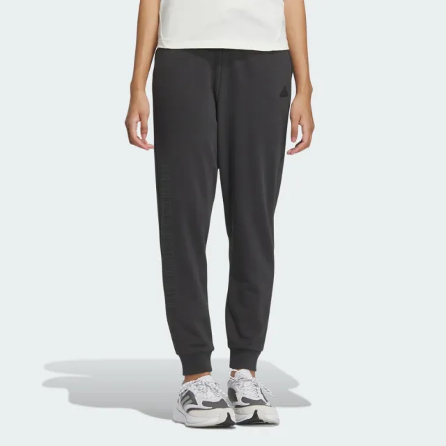 【adidas 愛迪達】長褲 女款 運動褲 WORD SWT PANT 黑 IM8753(L4815)